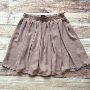 Brandy Melville A-Line Mini Skirt in Tan | One size